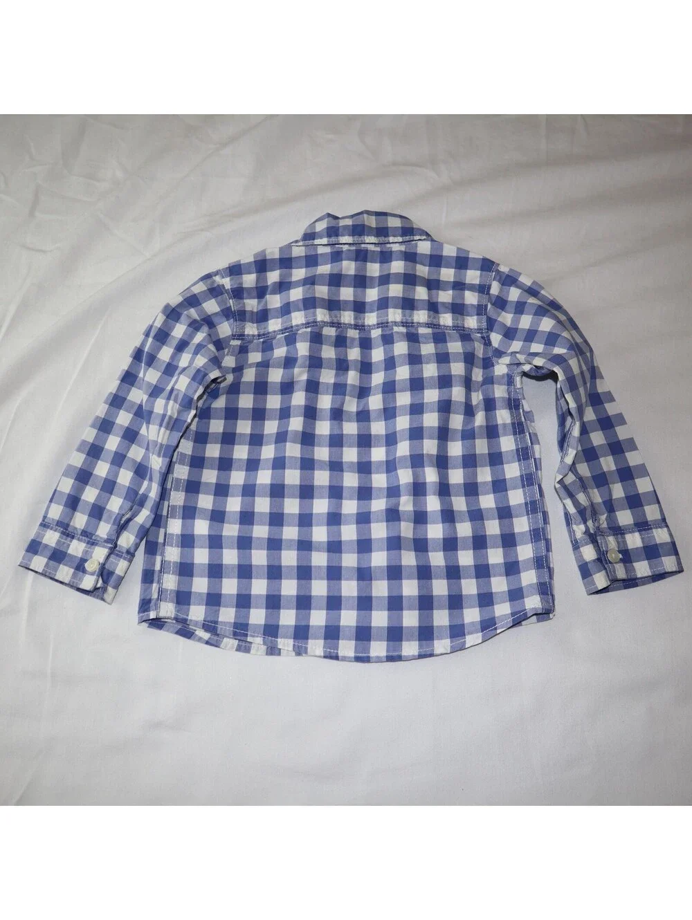 Carters Boys Shirt Blue White Check 18 Months
